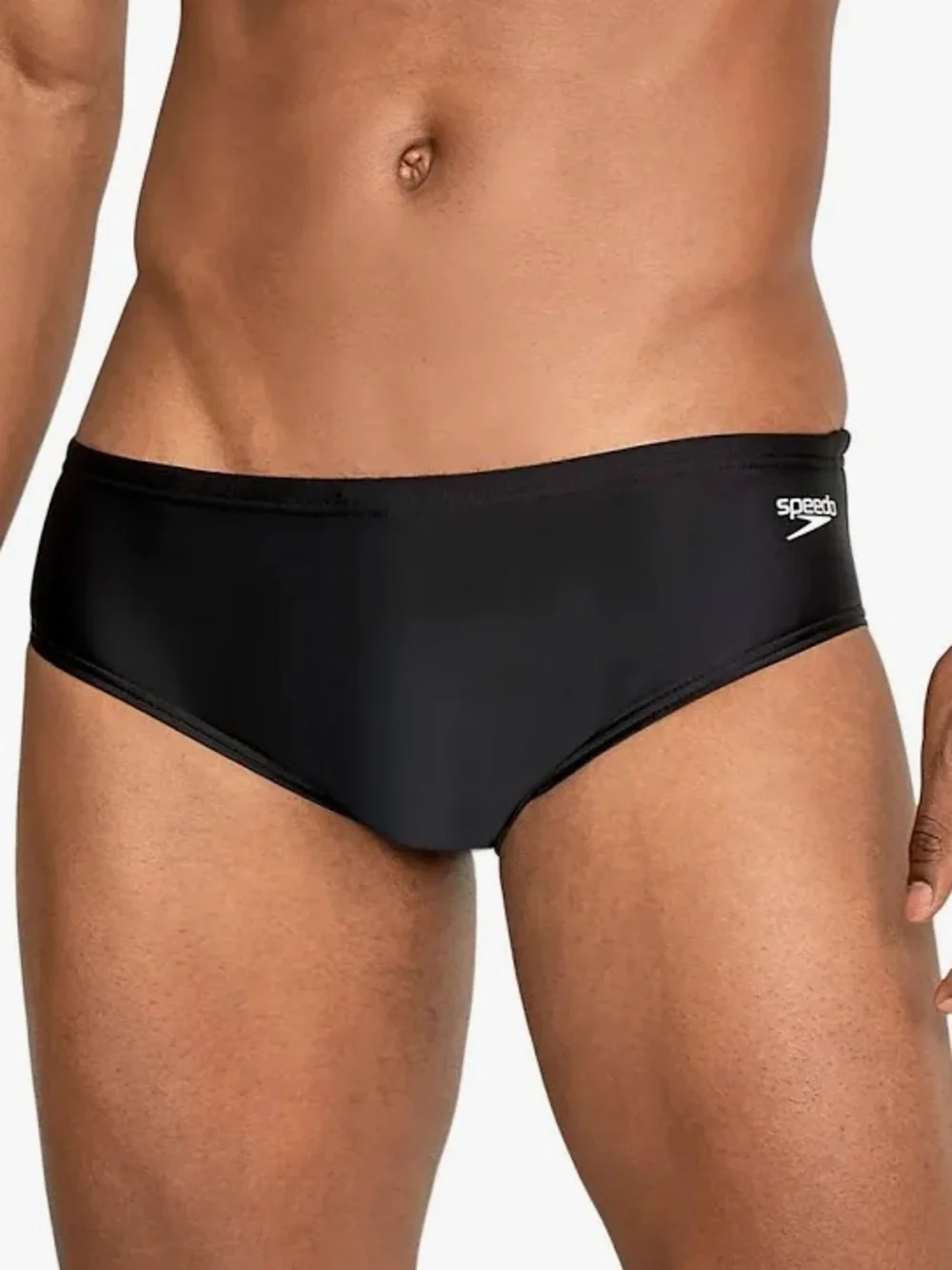 Speedo Men's Eco Prolt Solid Brief Swimsuit, Black, Size 34, NEW (tag states 36)